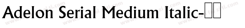 Adelon Serial Medium Italic字体转换